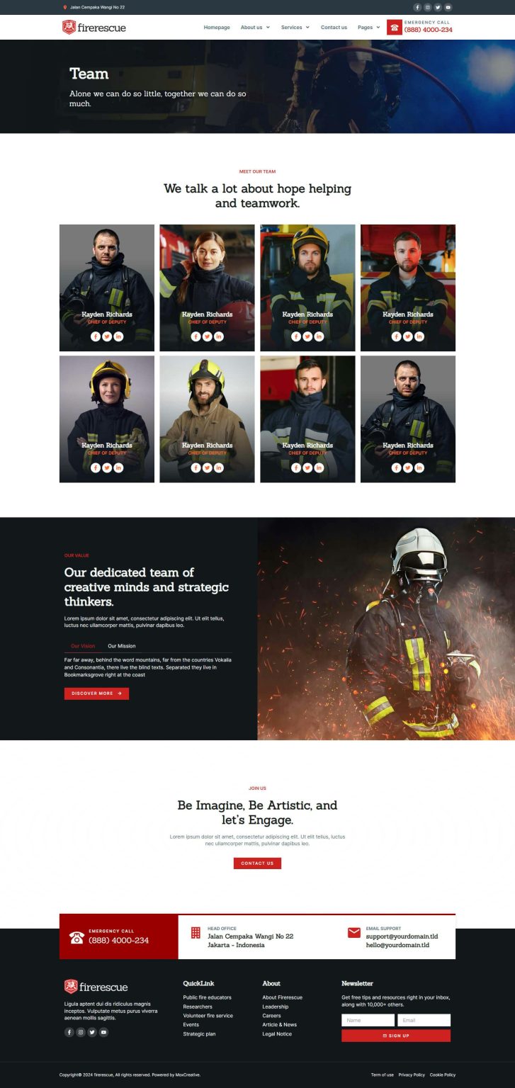 Download FireRescue - FireFighter & Fire Department Elementor Template Kit