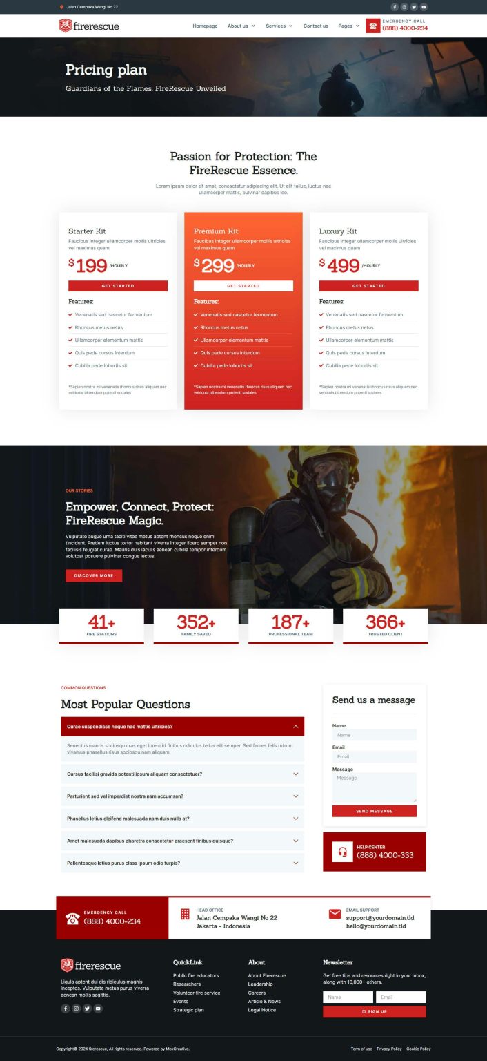 Download FireRescue - FireFighter & Fire Department Elementor Template Kit