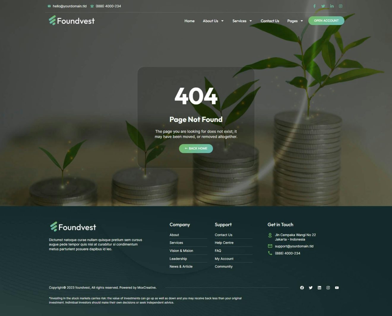 Download FoundVest - Finance & Investment Elementor Pro Template Kit