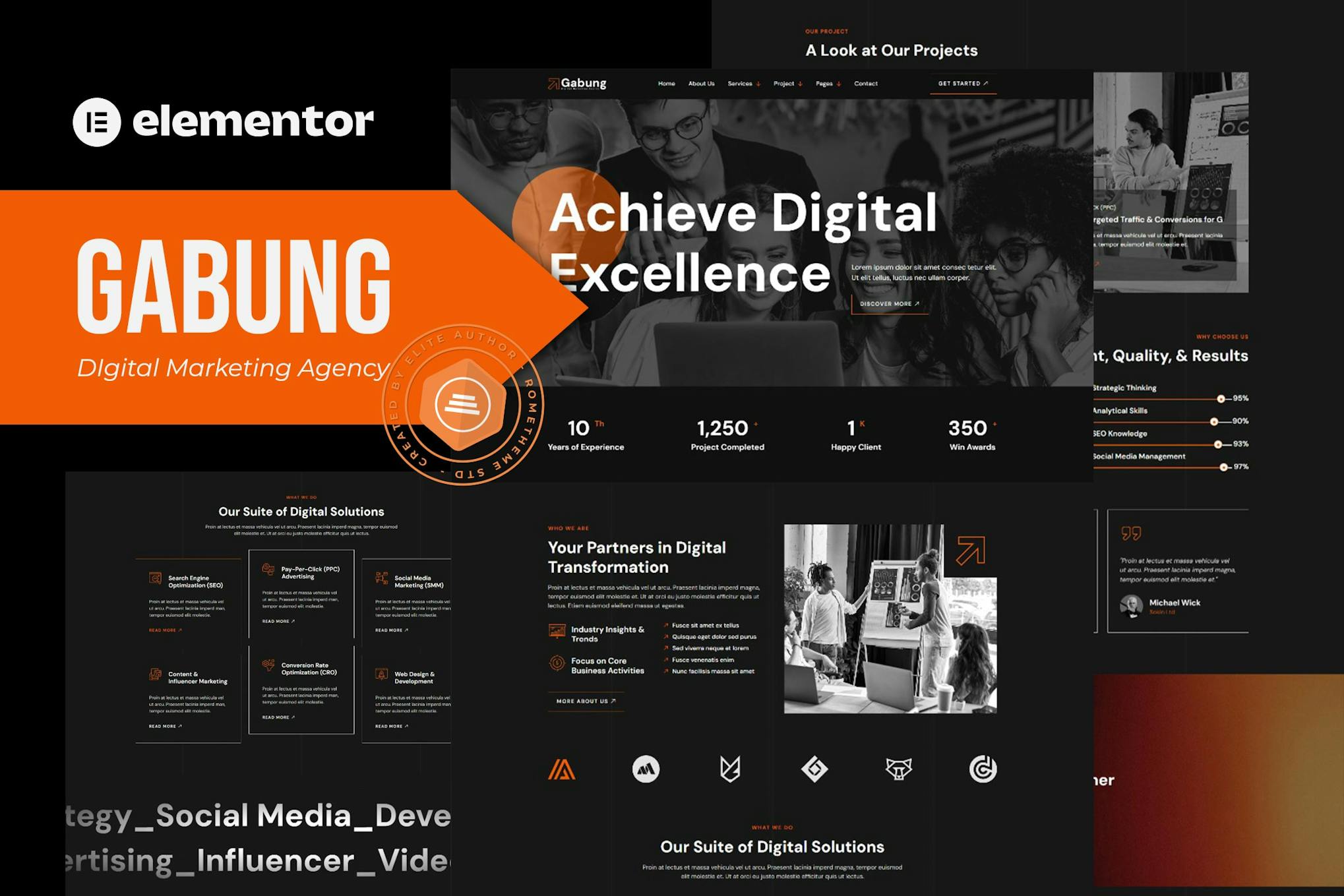 Download Gabung - Digital Marketing Agency Elementor Template Kit