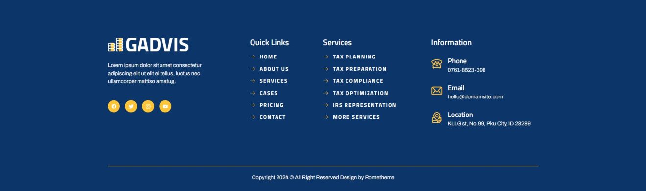 Download Gadvis - Tax Advisor & Financial Consulting Elementor Template Kit