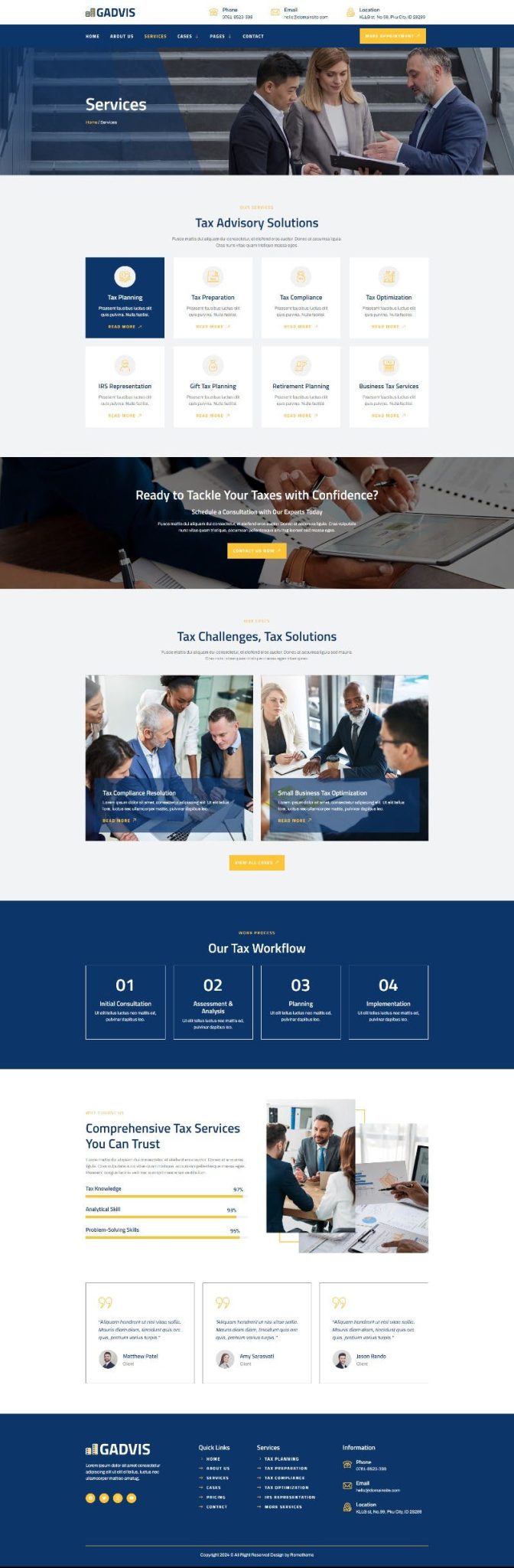 Download Gadvis - Tax Advisor & Financial Consulting Elementor Template Kit