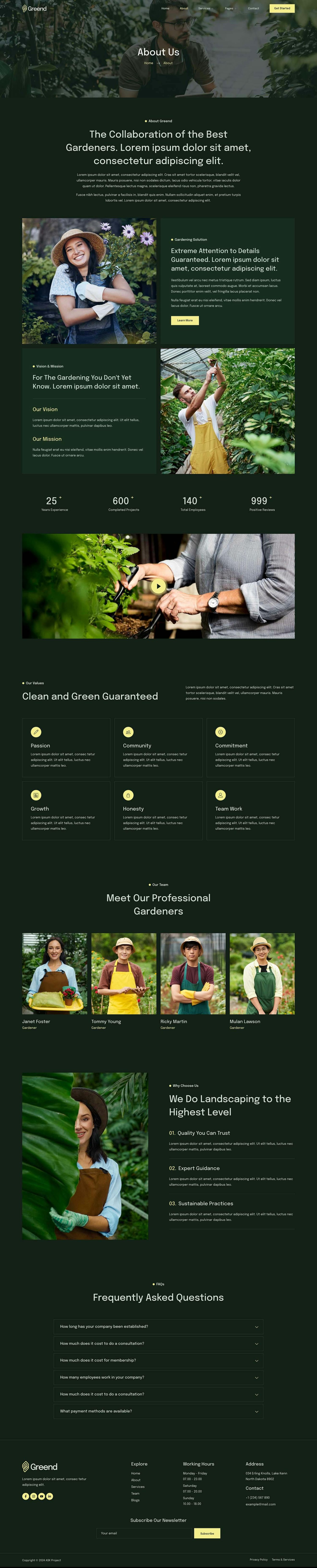 Download Greend - Gardening & Landscape Service Elementor Template Kit