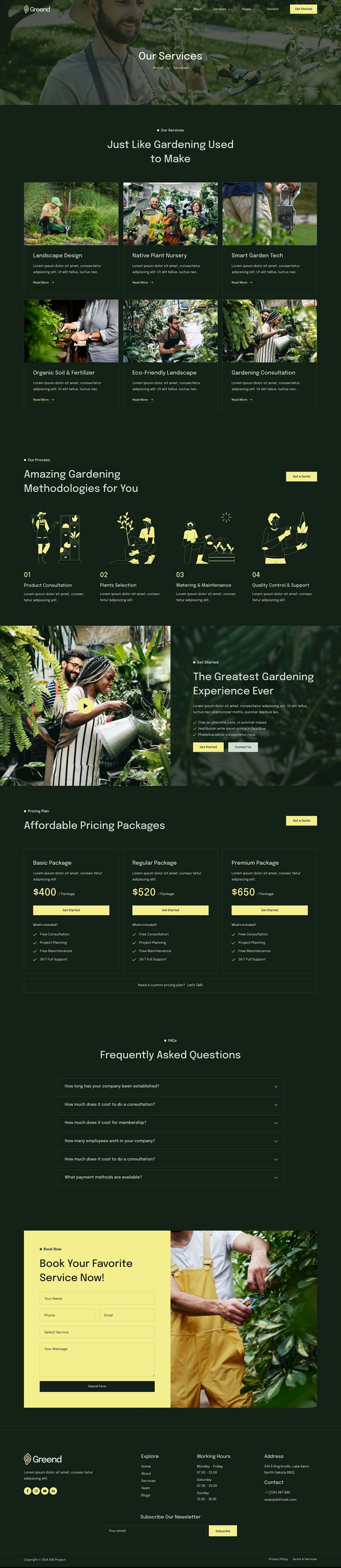 Download Greend - Gardening & Landscape Service Elementor Template Kit