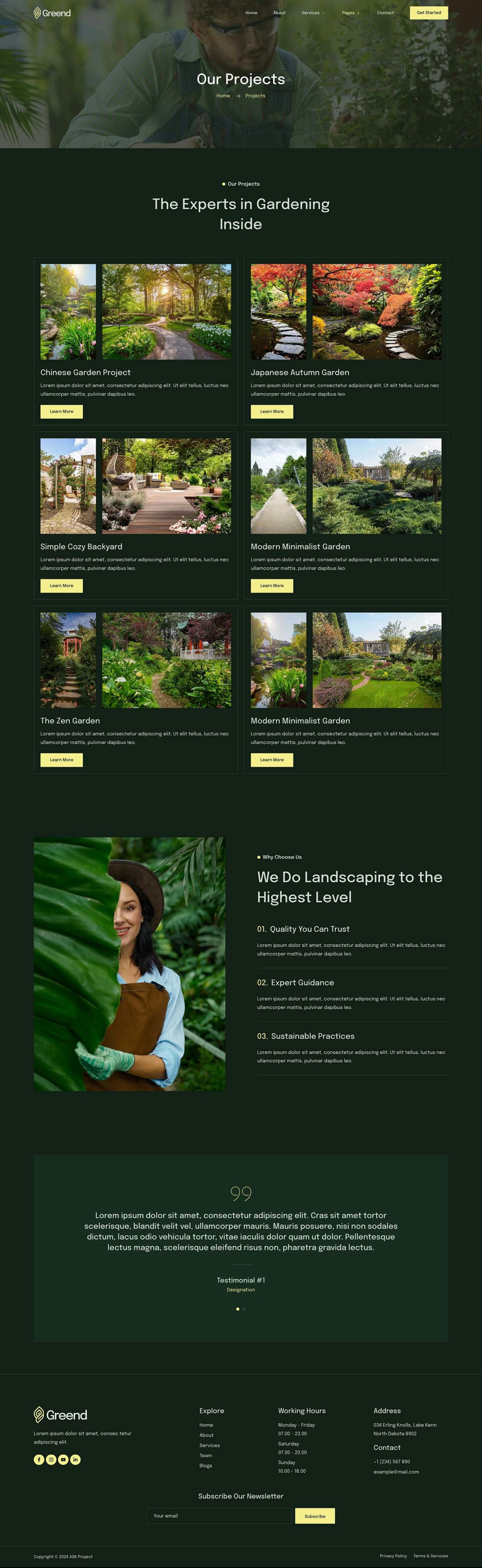 Download Greend - Gardening & Landscape Service Elementor Template Kit