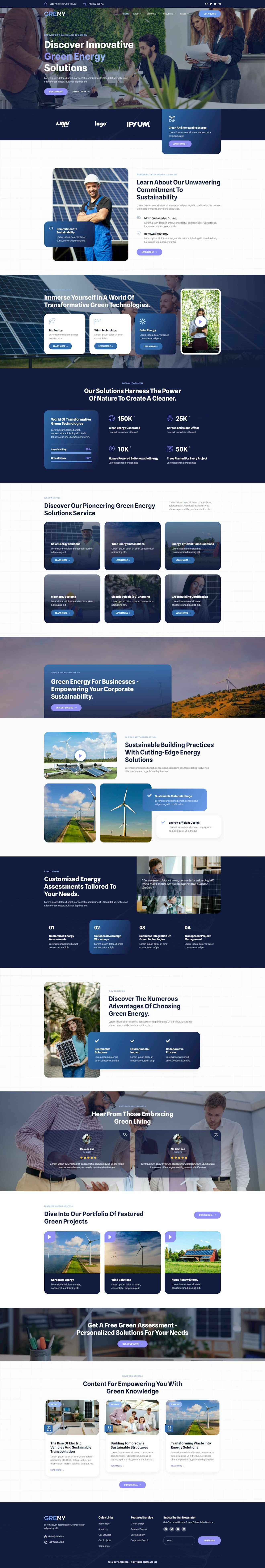 Download Greny - Solar & Renewable Energy Elementor Template Kit