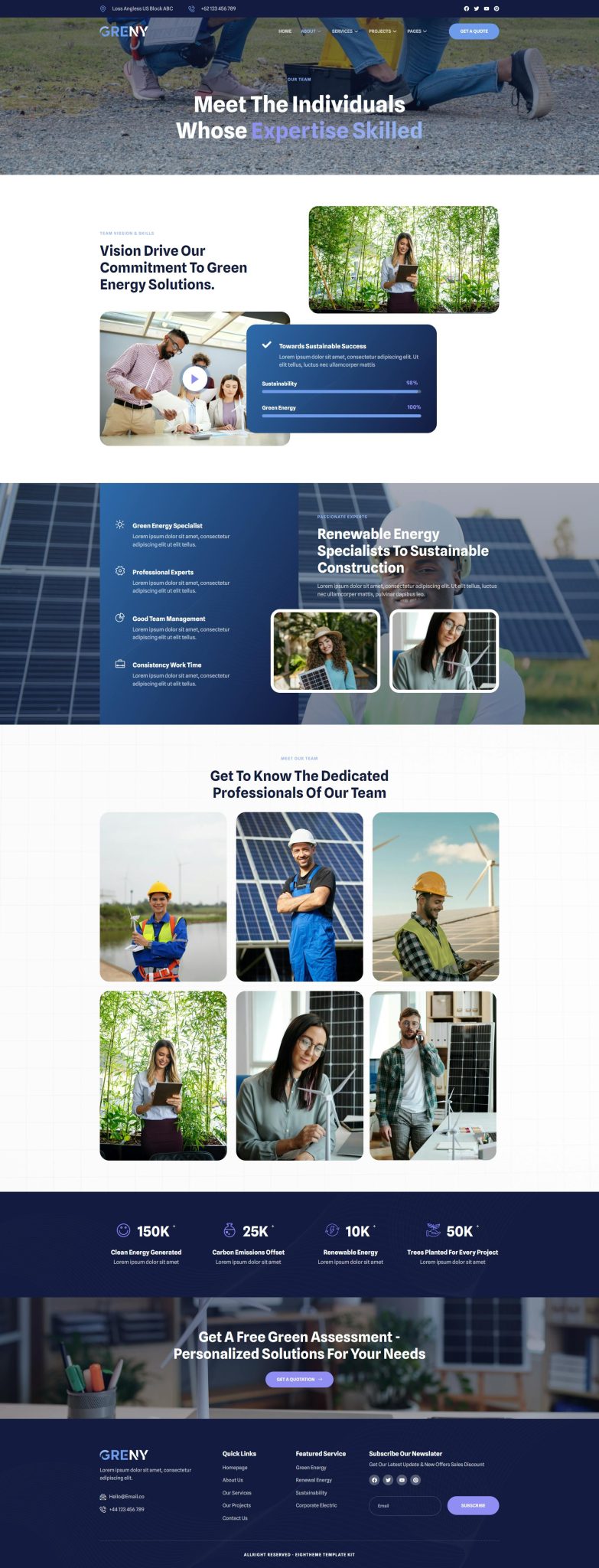 Download Greny - Solar & Renewable Energy Elementor Template Kit