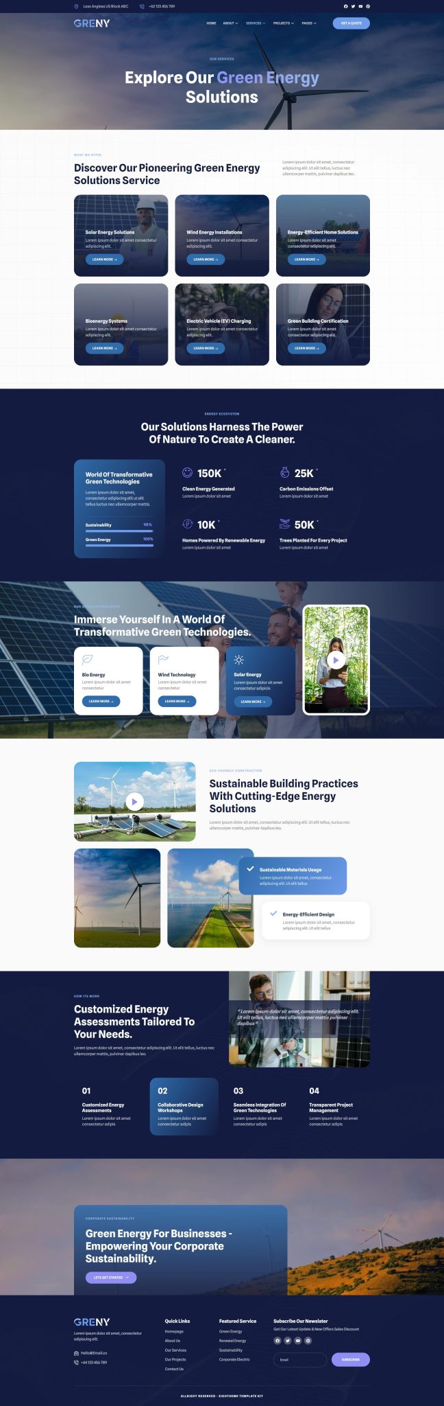 Download Greny - Solar & Renewable Energy Elementor Template Kit