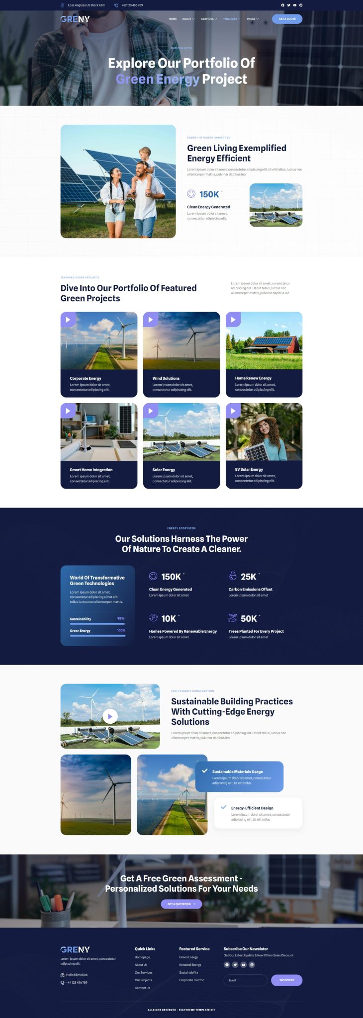 Download Greny - Solar & Renewable Energy Elementor Template Kit