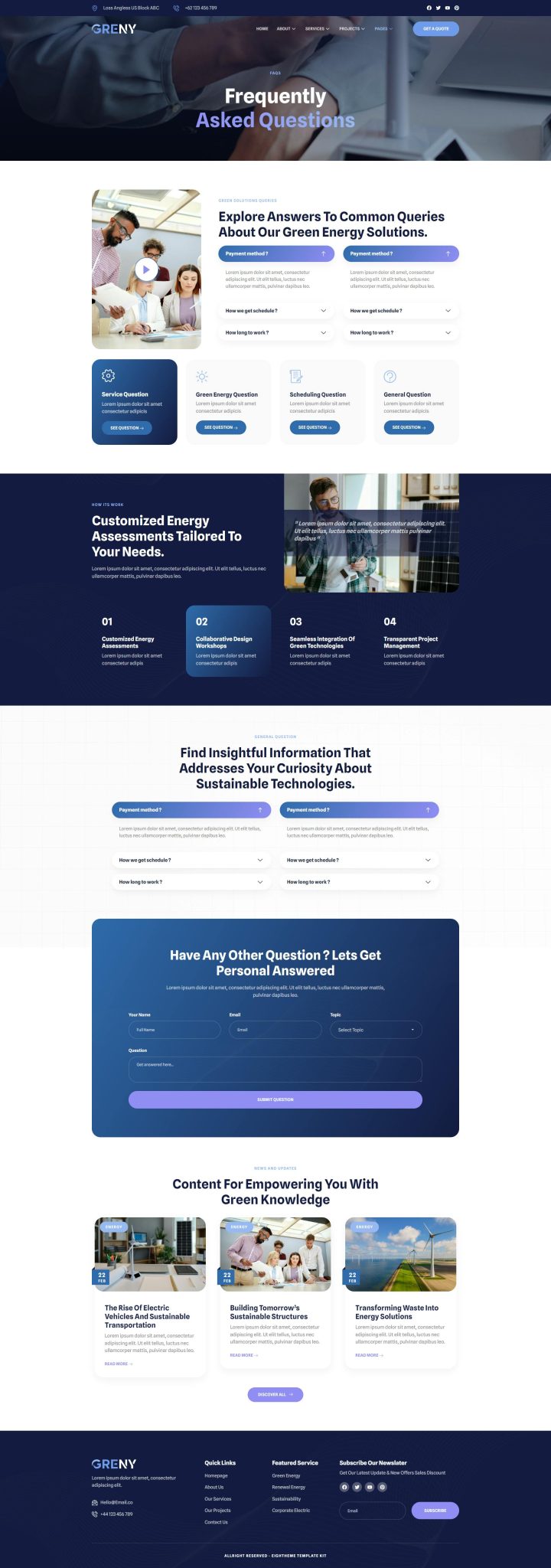 Download Greny - Solar & Renewable Energy Elementor Template Kit