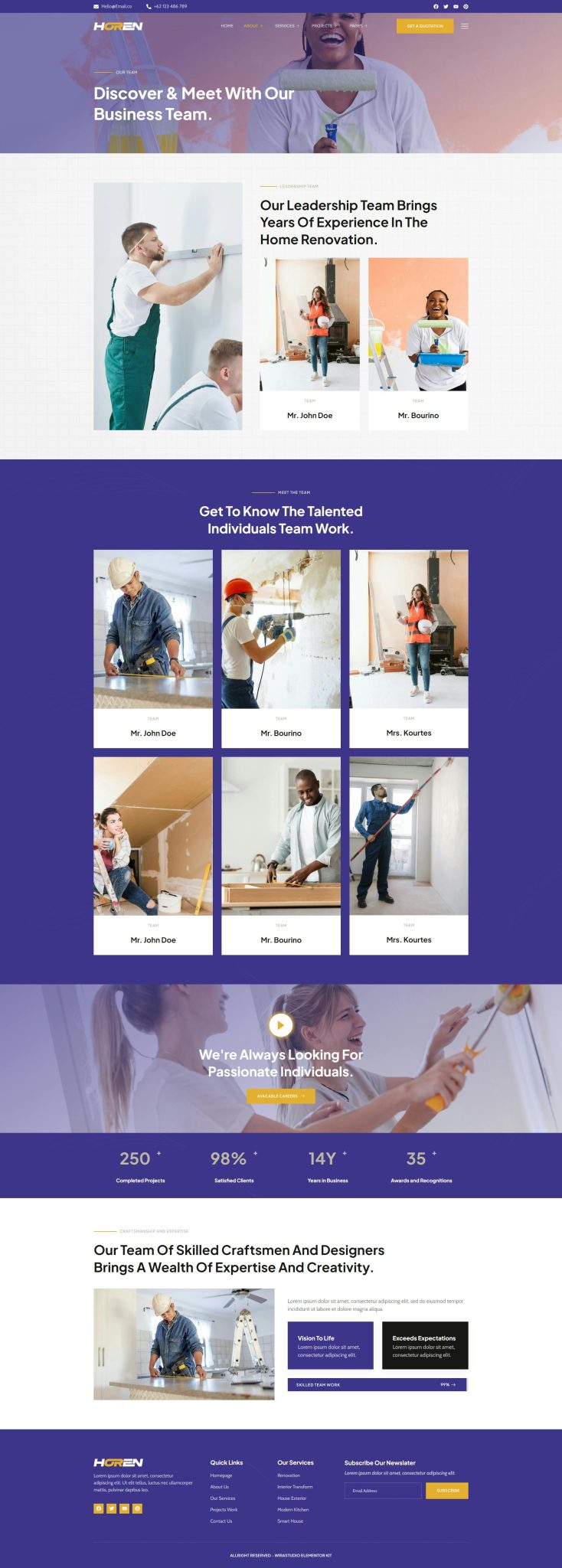 Download Horen - Home Renovation Services Elementor Template Kit