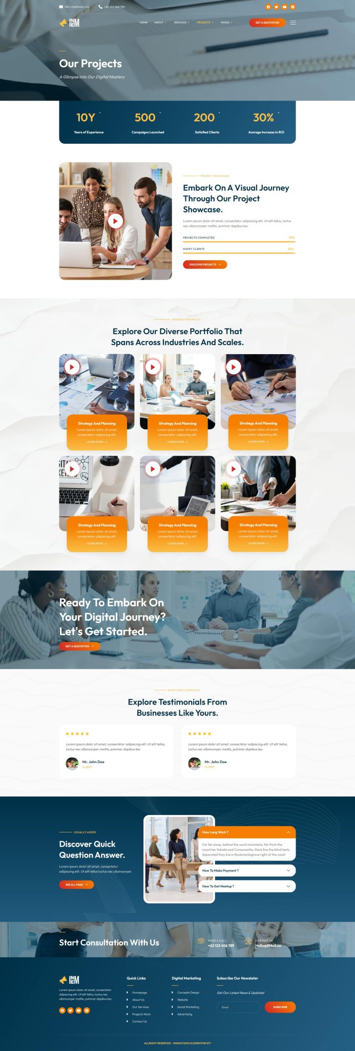 Download Inem - Digital Marketing Specialist Elementor Template Kit