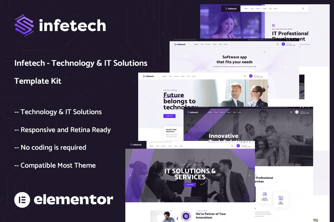 Download Infetech - Technology & IT Solutions Elementor Template Kit
