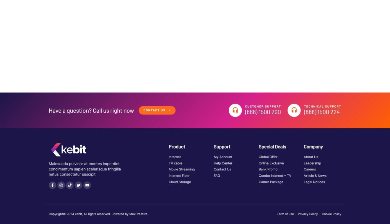 Download Kebit - Broadband & Internet Service Provider Elementor Pro Template Kit