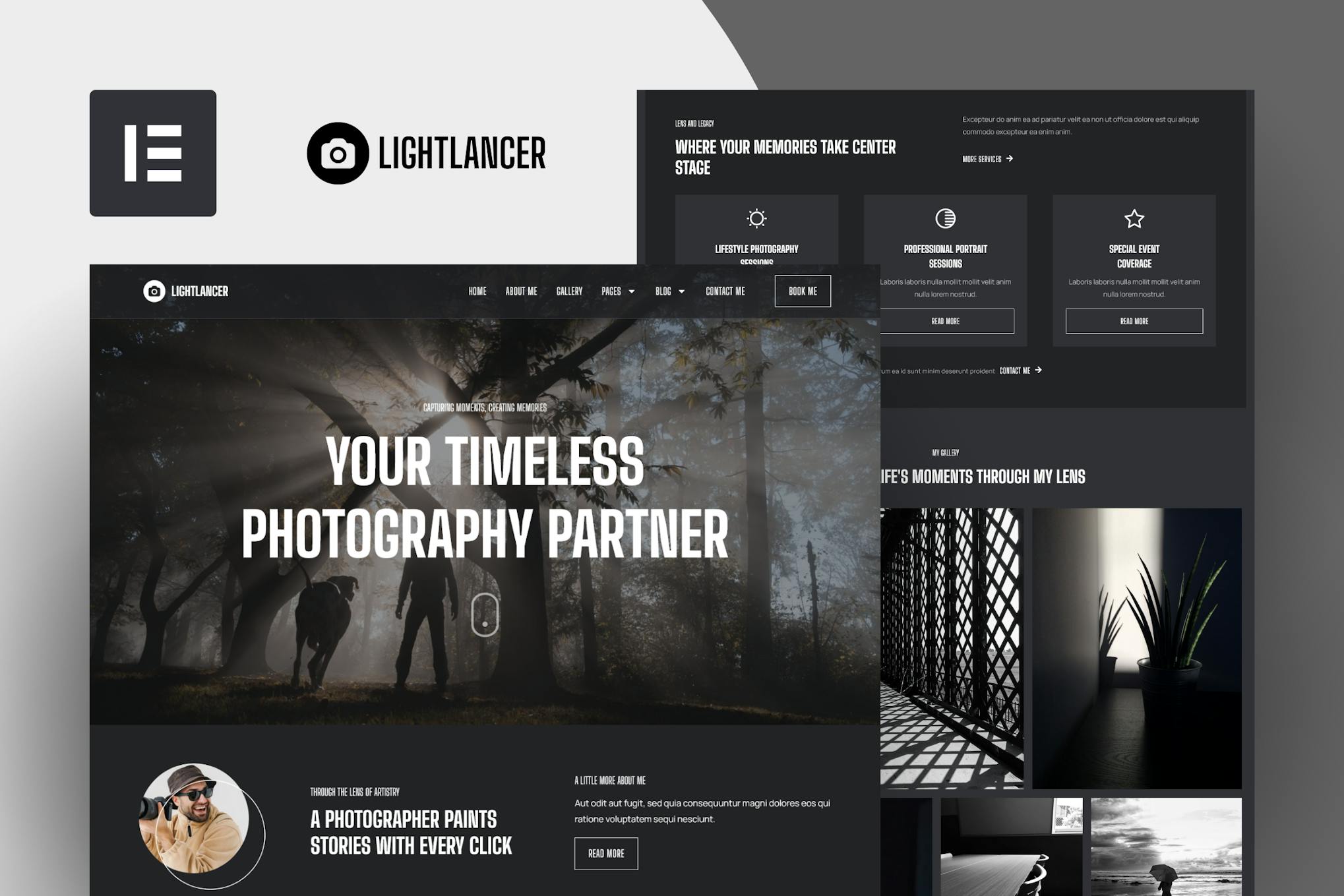 Download Lightlancer - Photographer Elementor Template Kit
