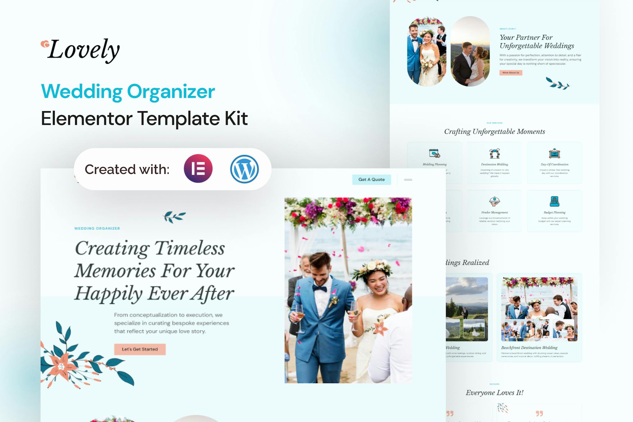 Download Lovely - Wedding Organizer Elementor Template Kit