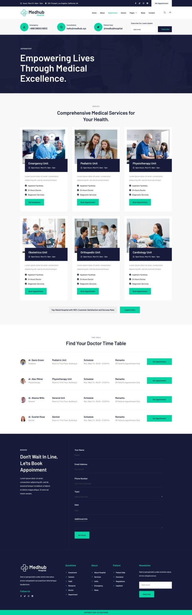 Download MedHub - Hospital & Medical Elementor Template Kit