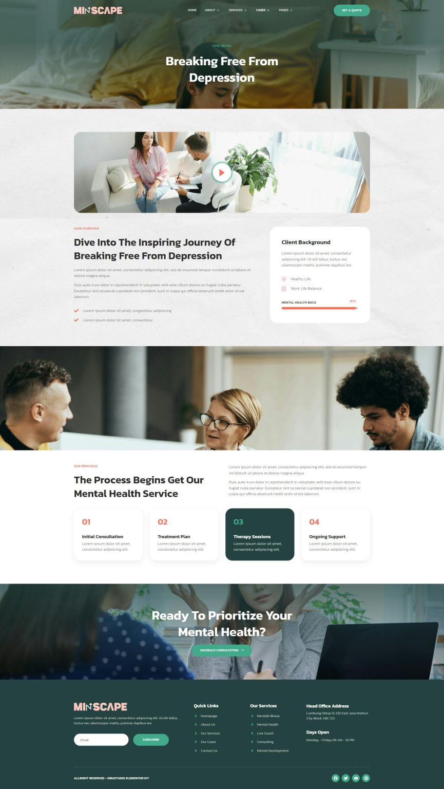 Download Mindscape - Mental Health Consulting Elementor Template Kit