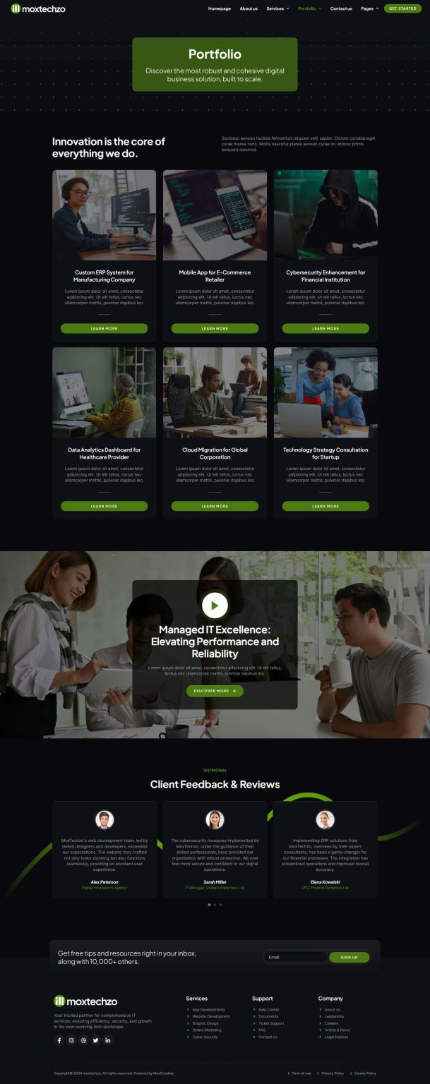 Download MoxTechzo - Tech Company & IT Service Elementor Template Kit