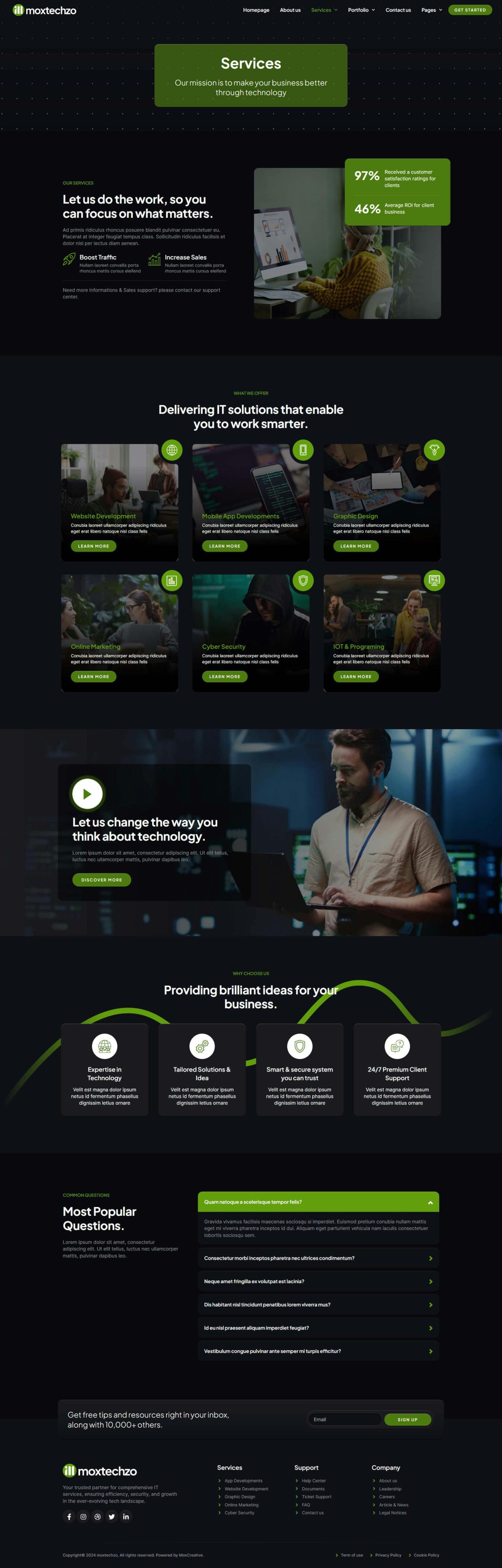 Download MoxTechzo - Tech Company & IT Service Elementor Template Kit