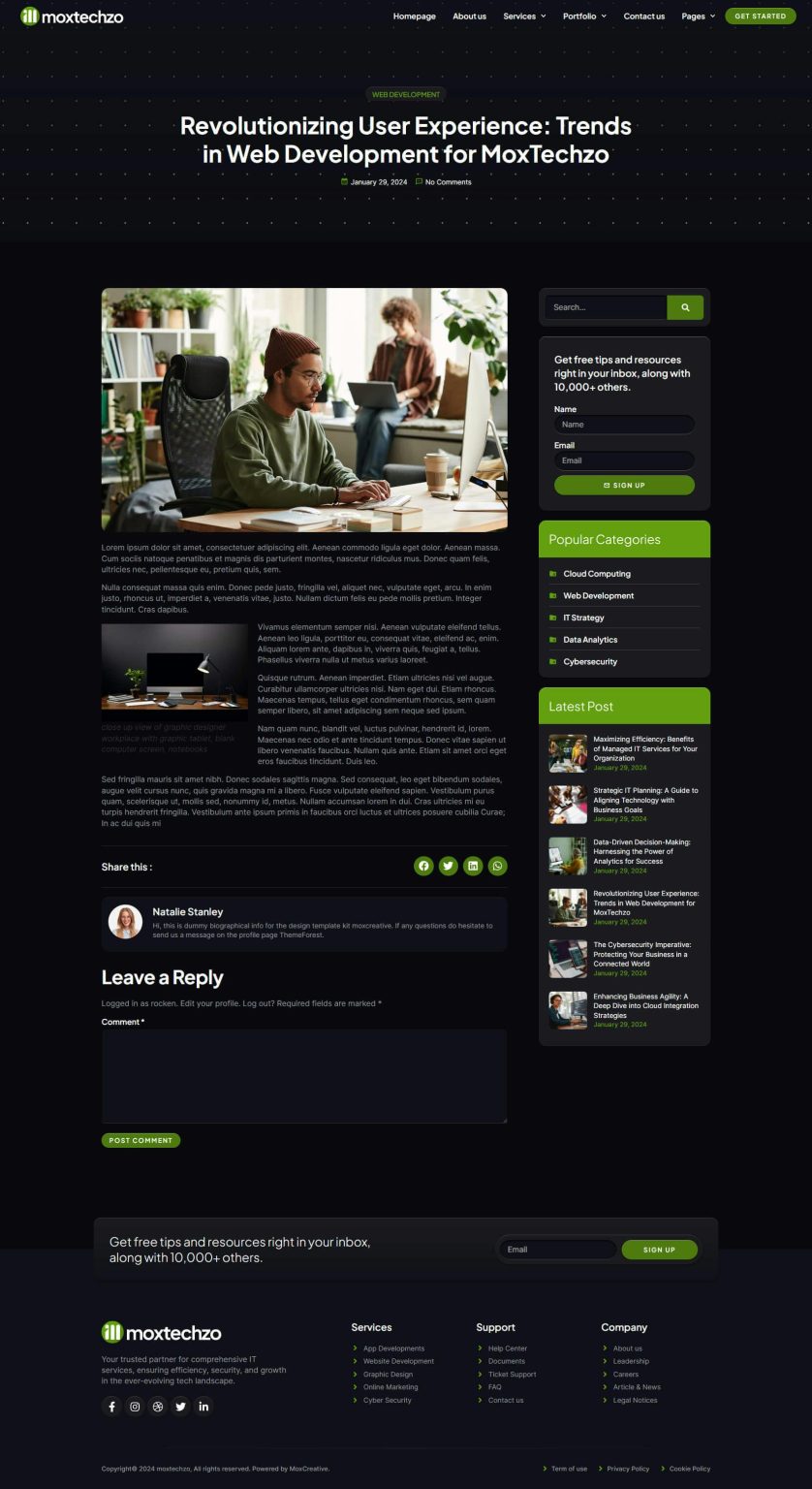 Download MoxTechzo - Tech Company & IT Service Elementor Template Kit