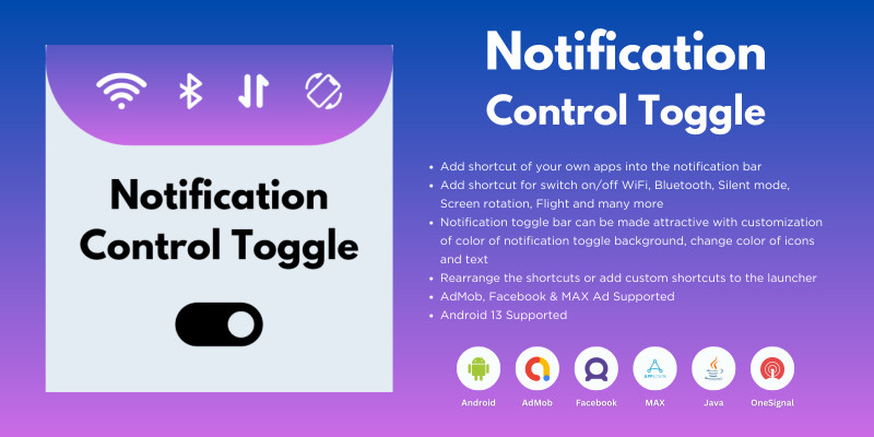 Download Notification Control Toggle - Android App Template