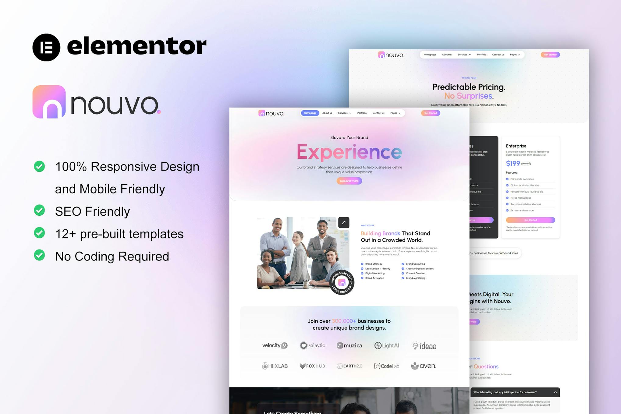 Download Nouvo - Digital Marketing Agency Elementor Pro Template Kit