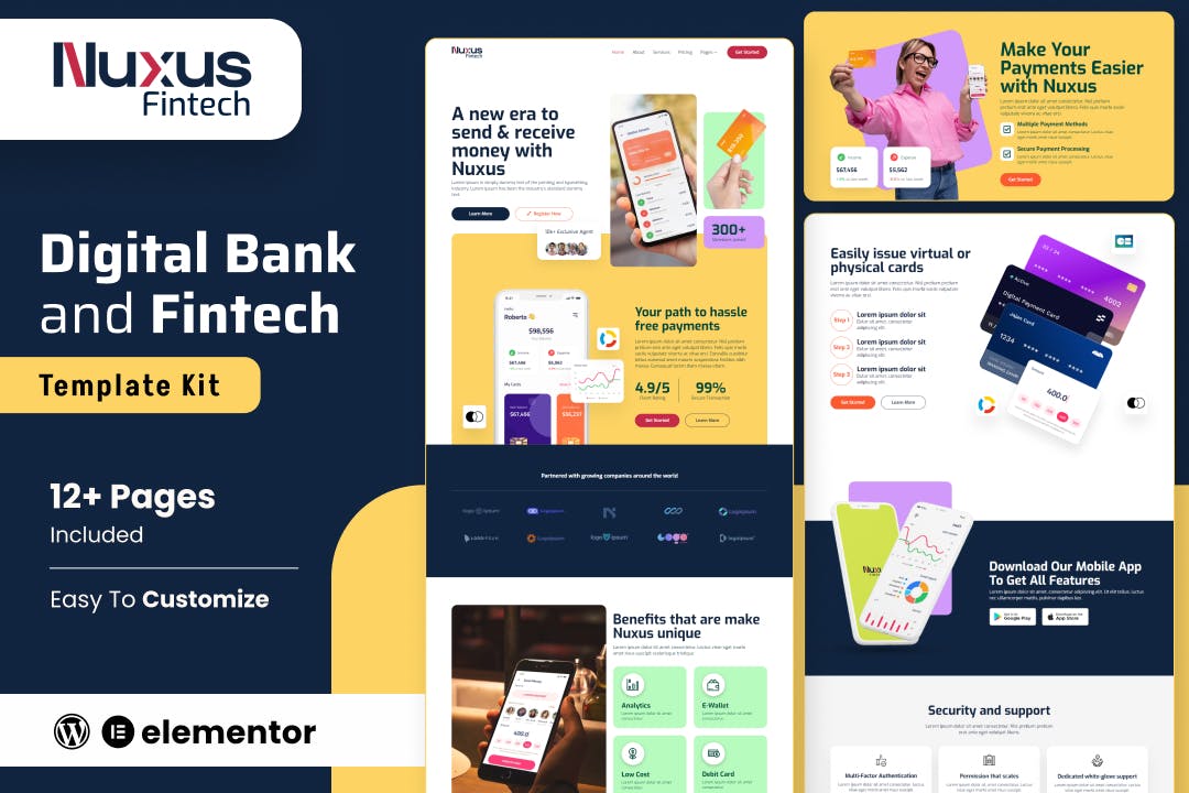 Download Nuxus - Online Payment Gateway Elementor Template Kit