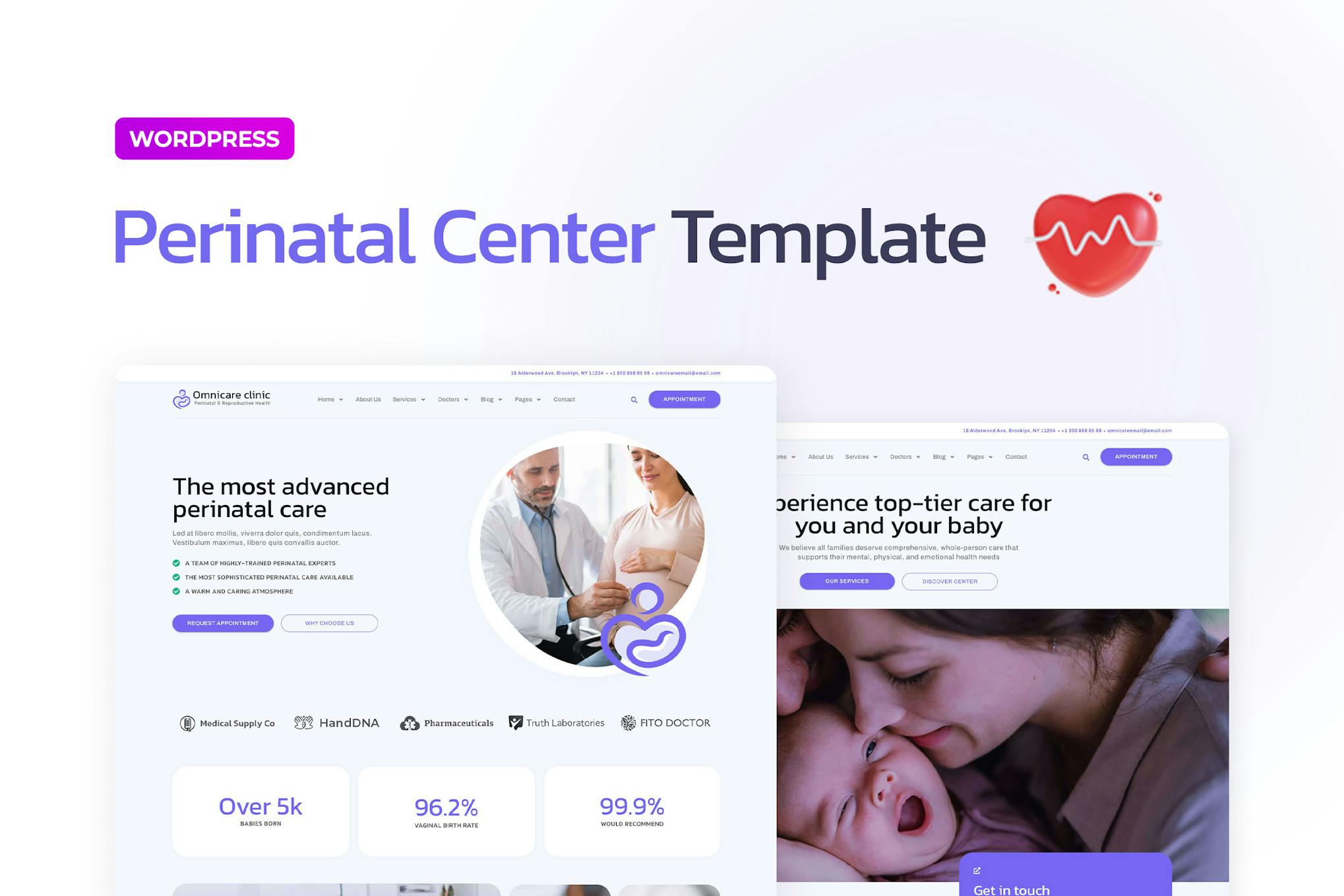 Download Omnicare – Reproductive & Perinatal Center Elementor Pro Template Kit