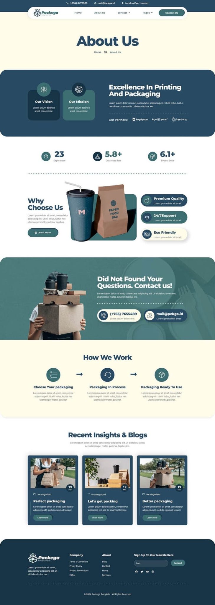 Download Packega - Packaging Company Elementor Template Kit