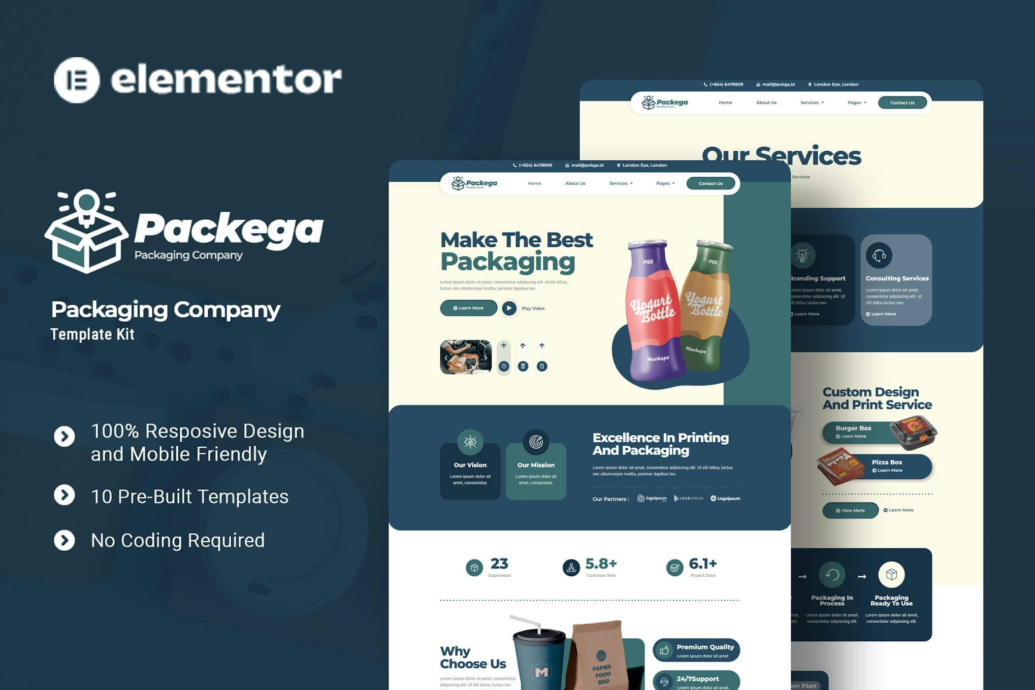 Download Packega - Packaging Company Elementor Template Kit
