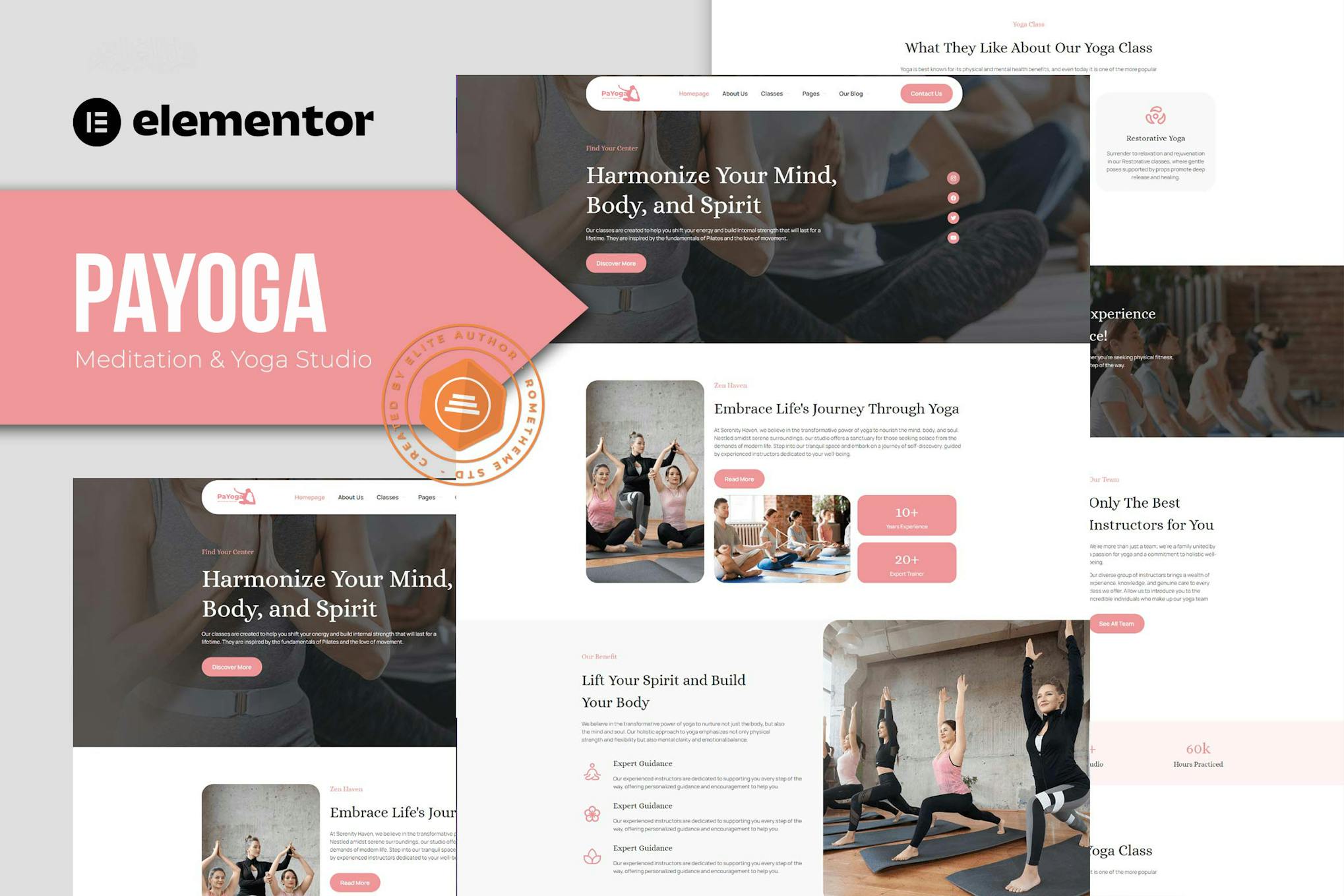 Download Payoga - Meditation & Yoga Studio Elementor Template Kit