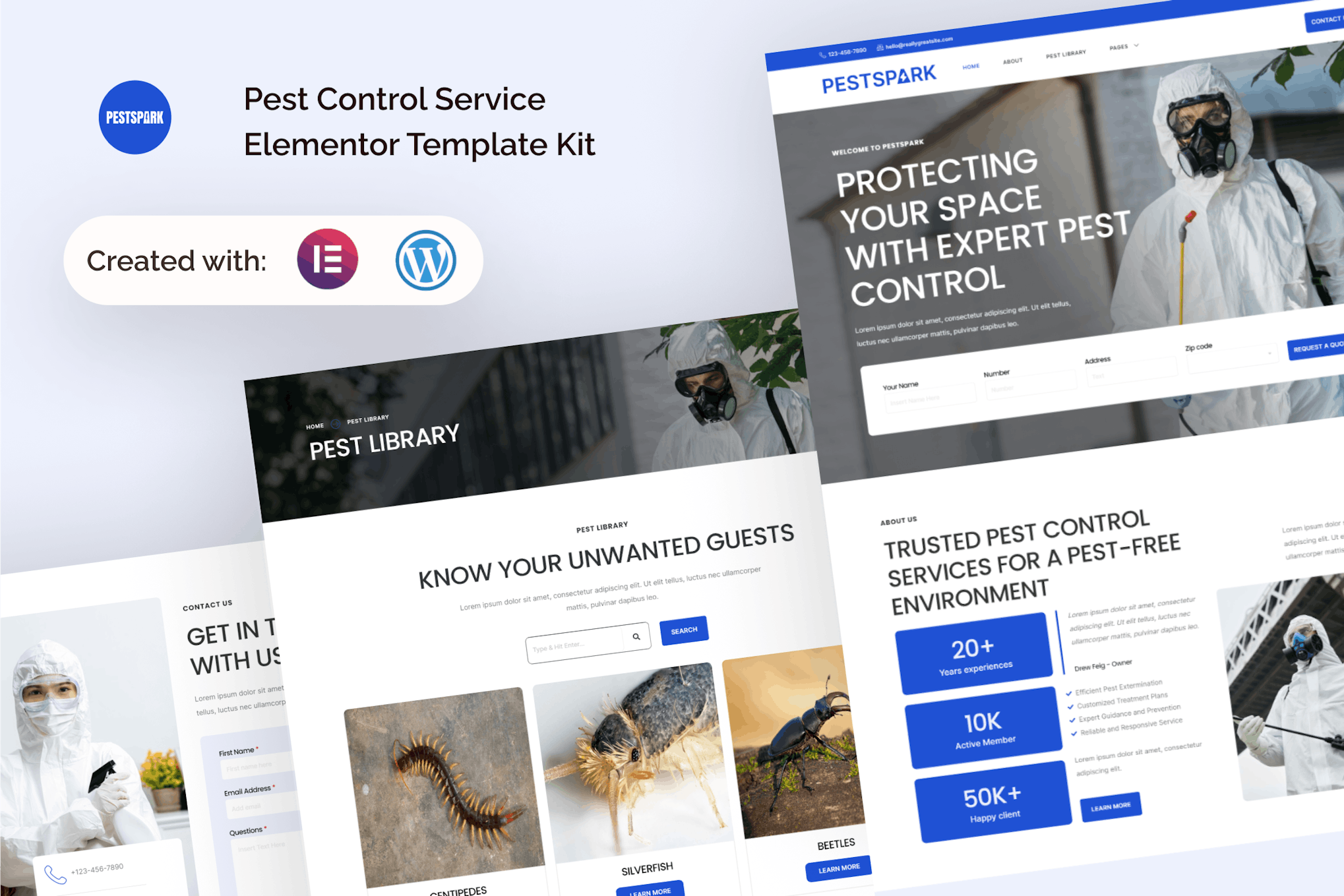 Download Pestspark - Pest Control Service Elementor Template Kit