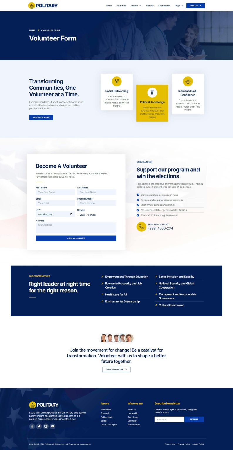 Download Politary - Politician & Public Servant Elementor Pro Template Kit