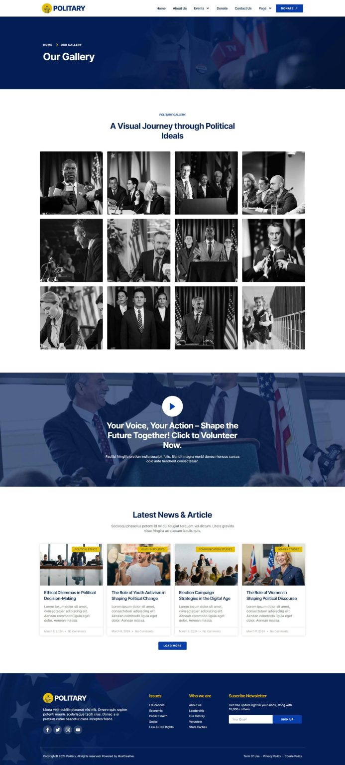 Download Politary - Politician & Public Servant Elementor Pro Template Kit