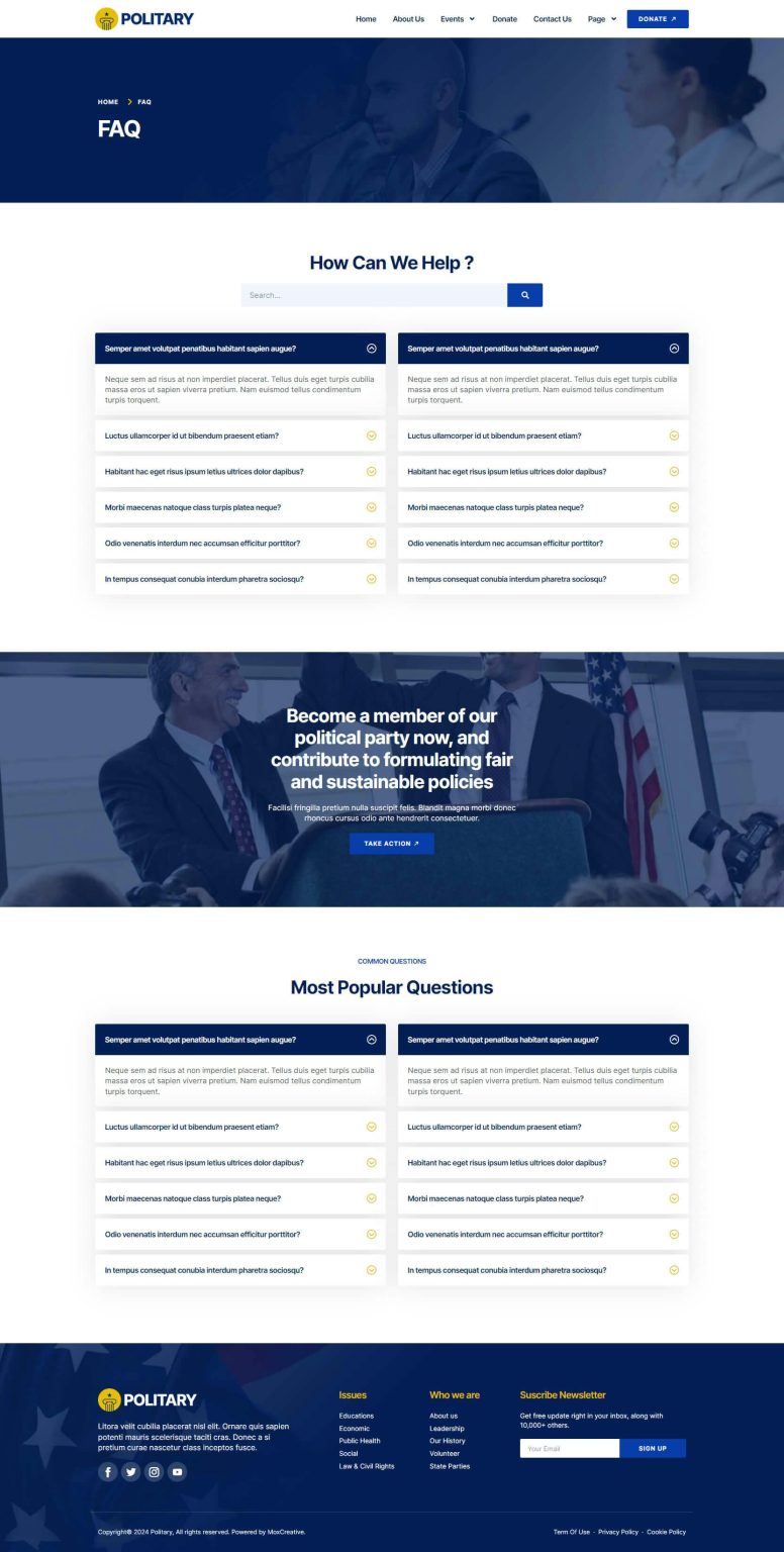 Download Politary - Politician & Public Servant Elementor Pro Template Kit