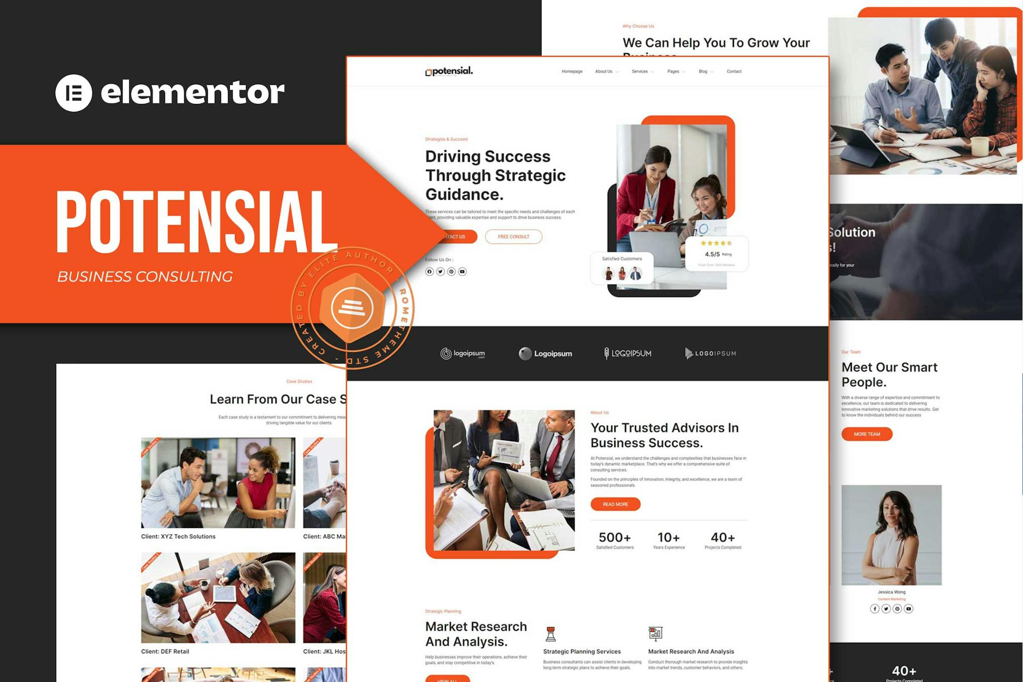 Download Potensial - Business Consulting Elementor Template Kit