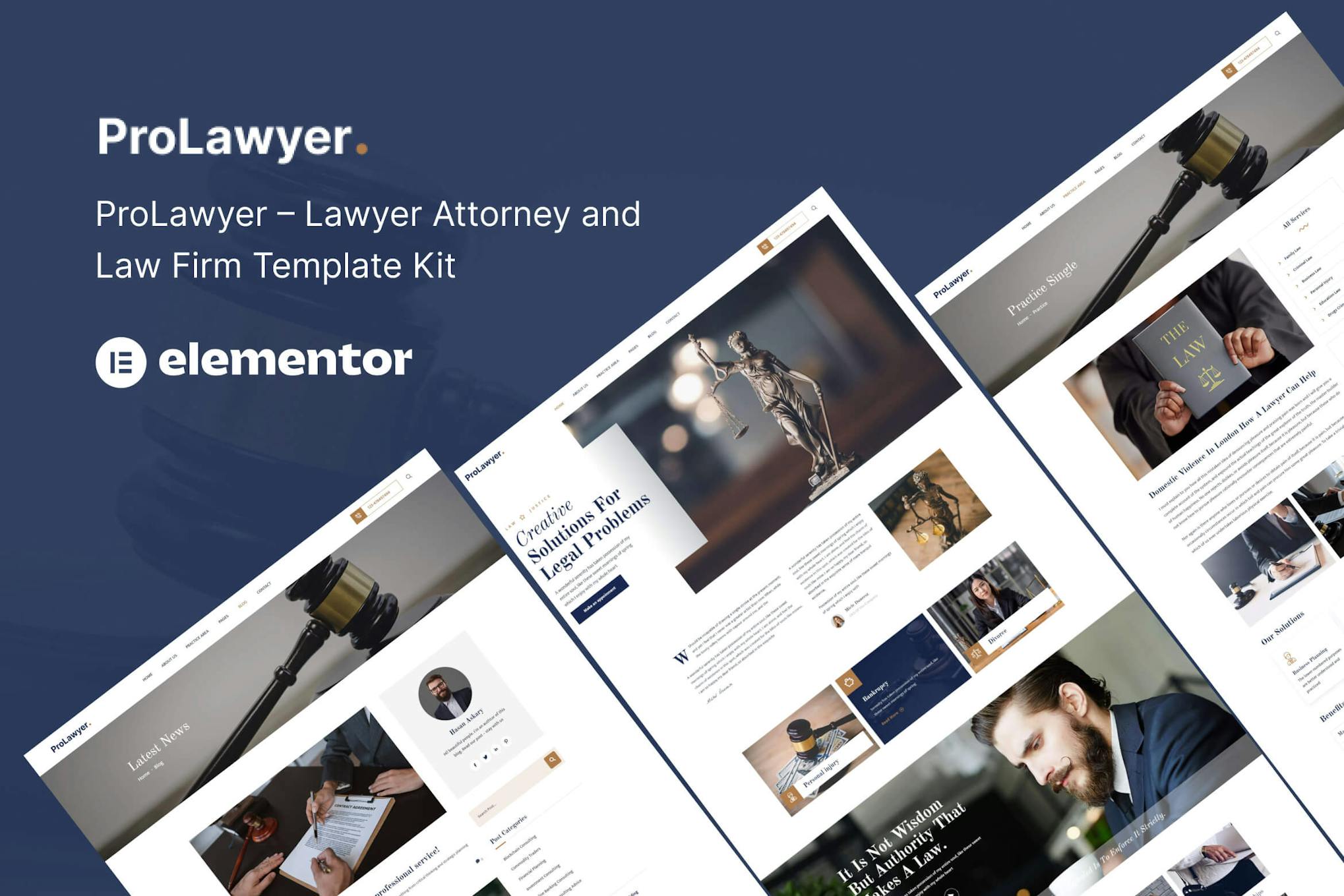 Download Prolawyer  - Lawyer and Law Firm Elementor Kit