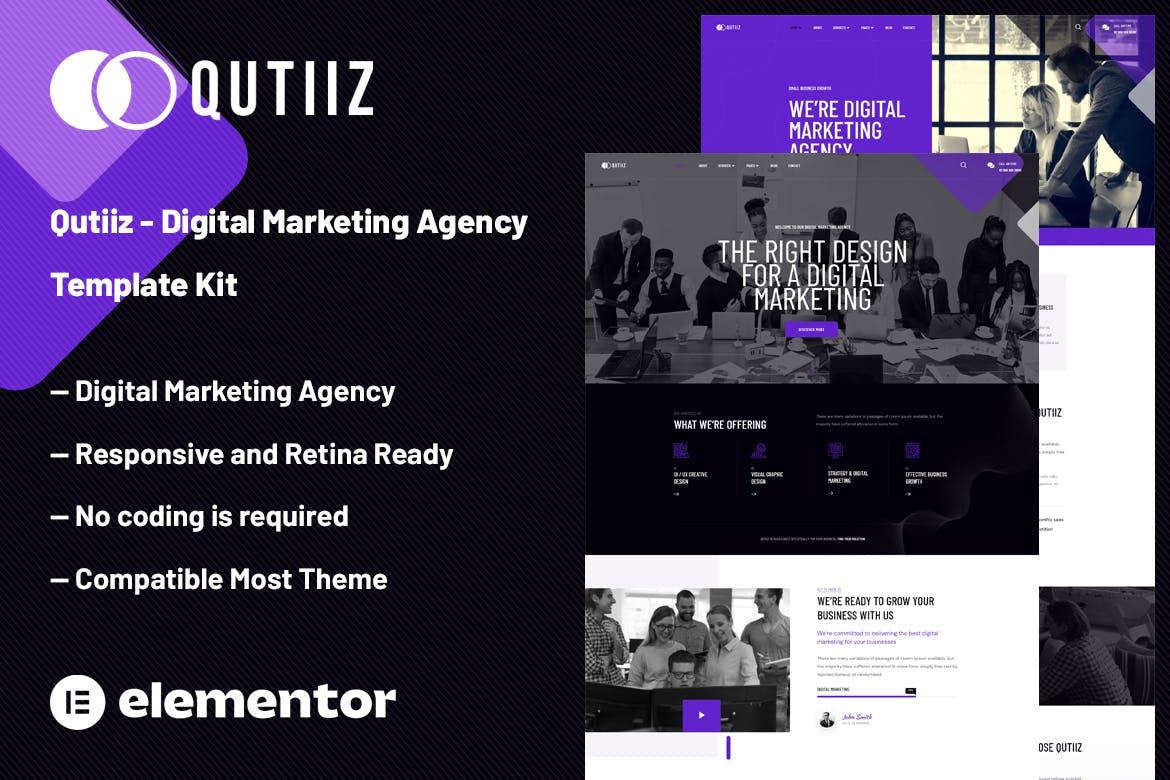 Download Qutiiz - Digital Marketing Agency Template Kit