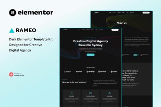 Download Rameo - Dark Digital Agency Elementor Template Kit