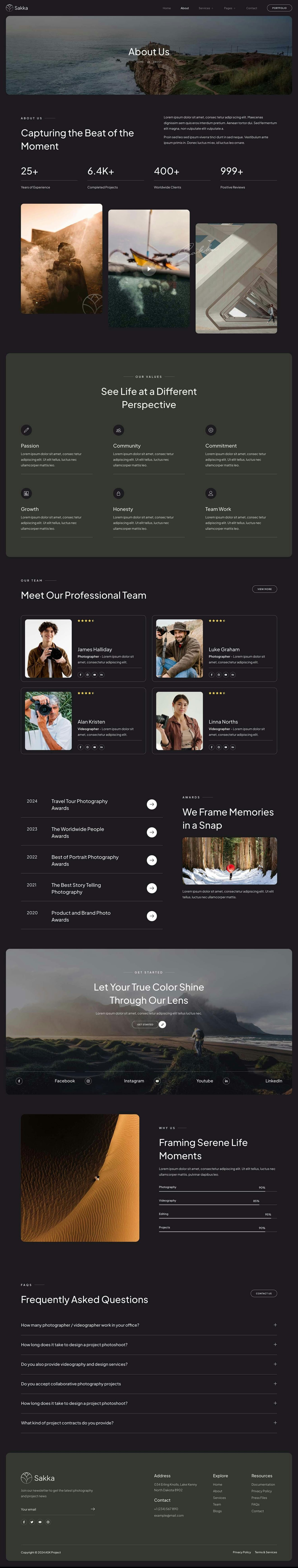 Download Sakka - Photography Service & Portfolio Elementor Template Kit