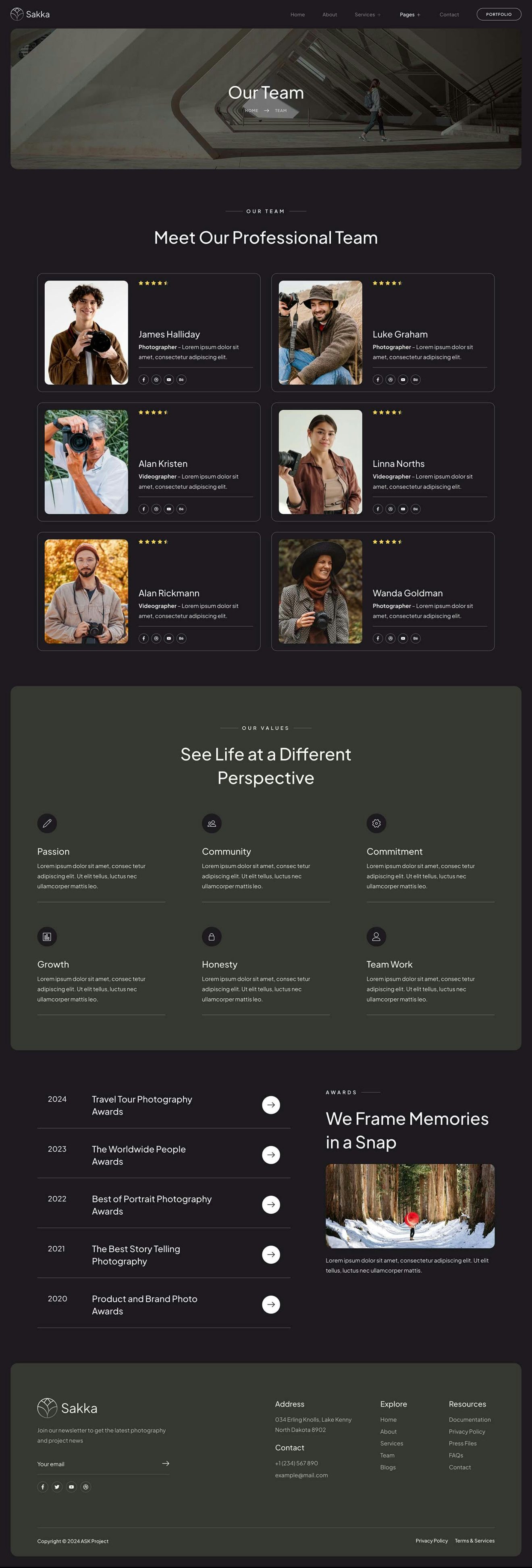 Download Sakka - Photography Service & Portfolio Elementor Template Kit