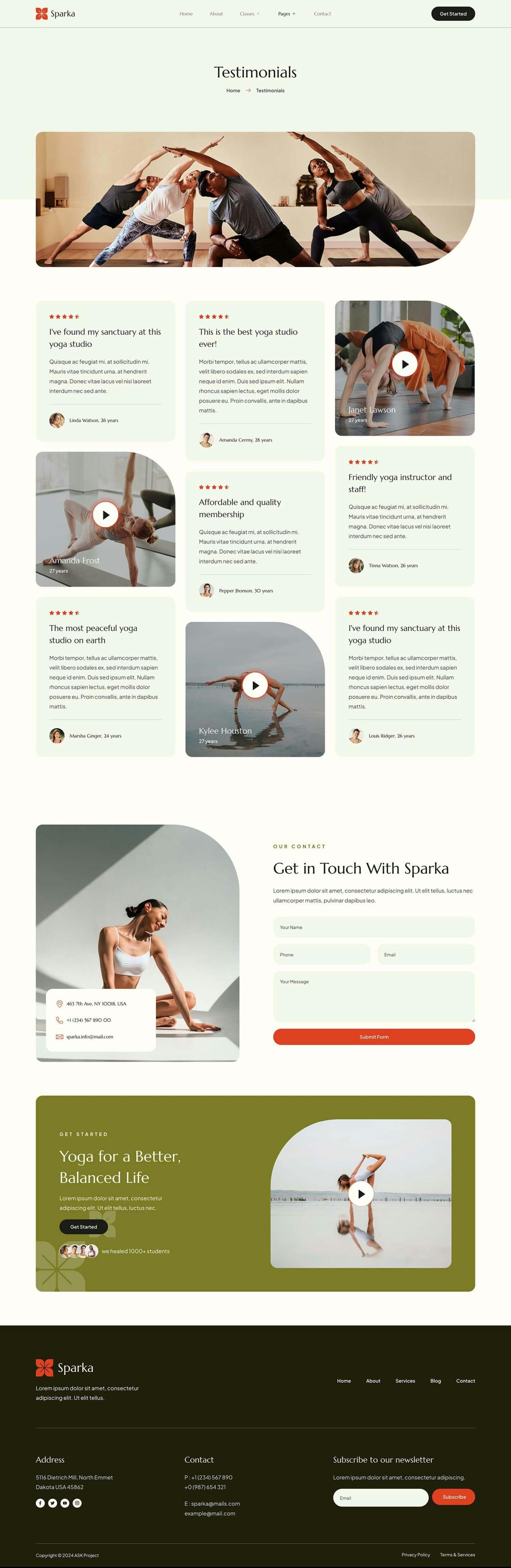 Download Sparka - Yoga Studio & Meditation Elementor Template Kit