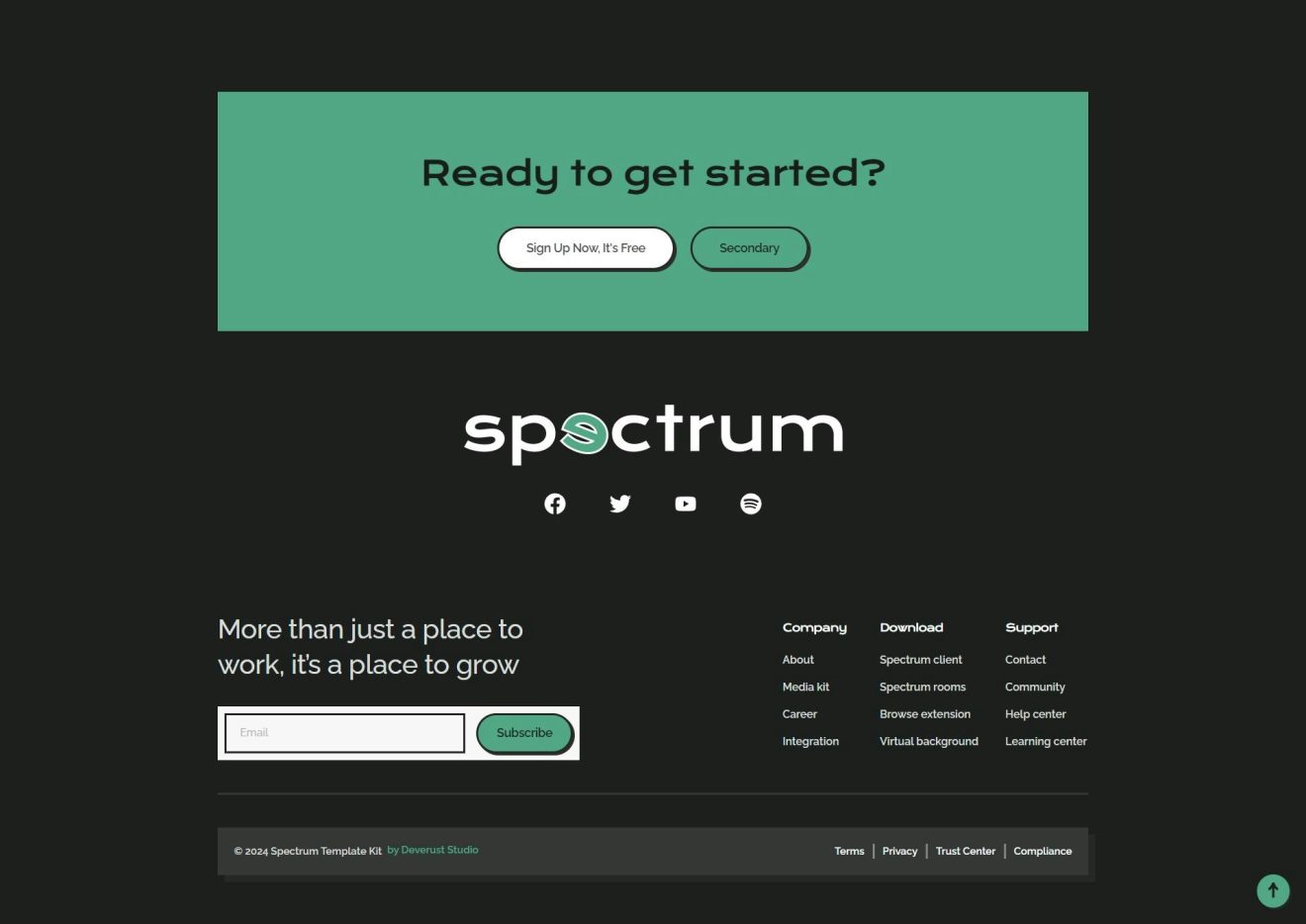 Download Spectrum - Online Meeting Saas Elementor Pro Template Kit