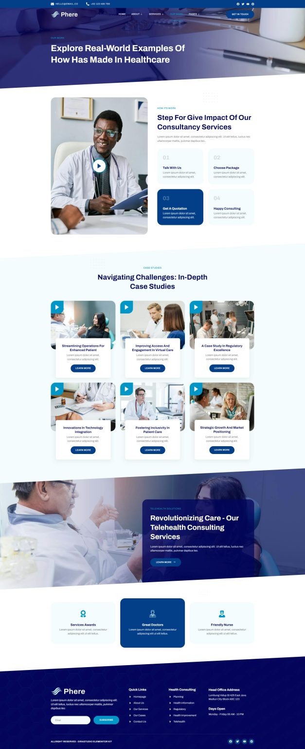 Download Sphere - Healthcare Consulting Elementor Template Kit