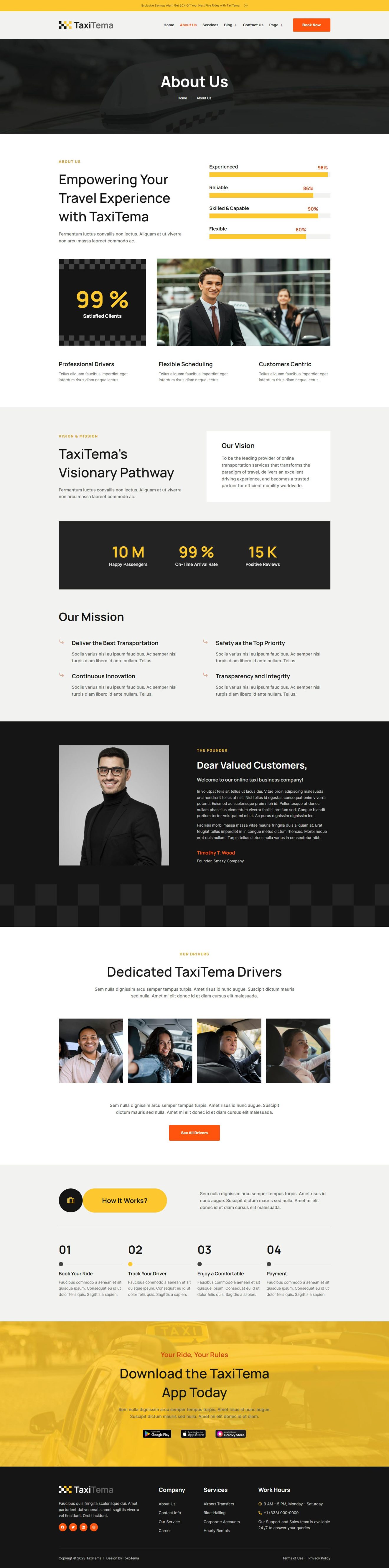 Download Taxitema - Taxi Drivers Business Template Kit