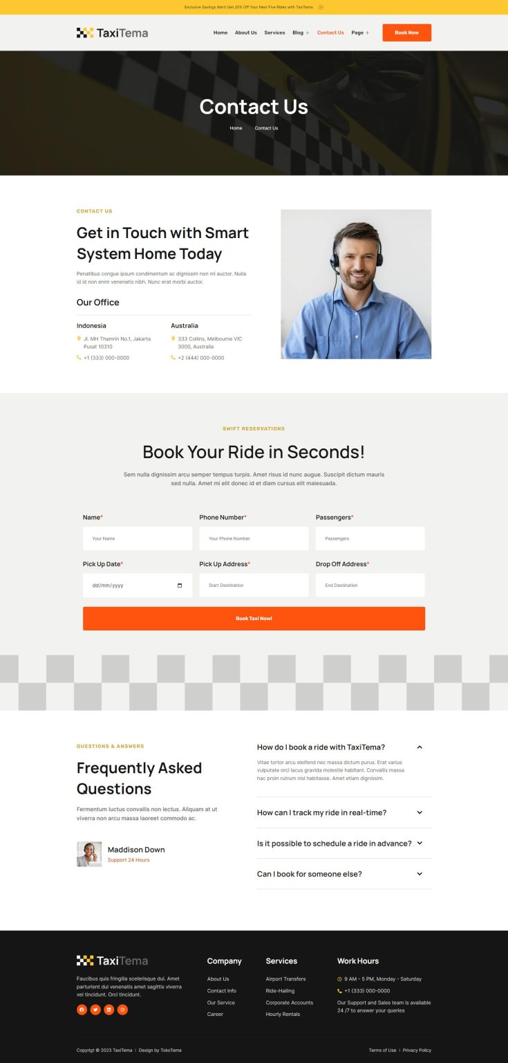 Download Taxitema - Taxi Drivers Business Template Kit