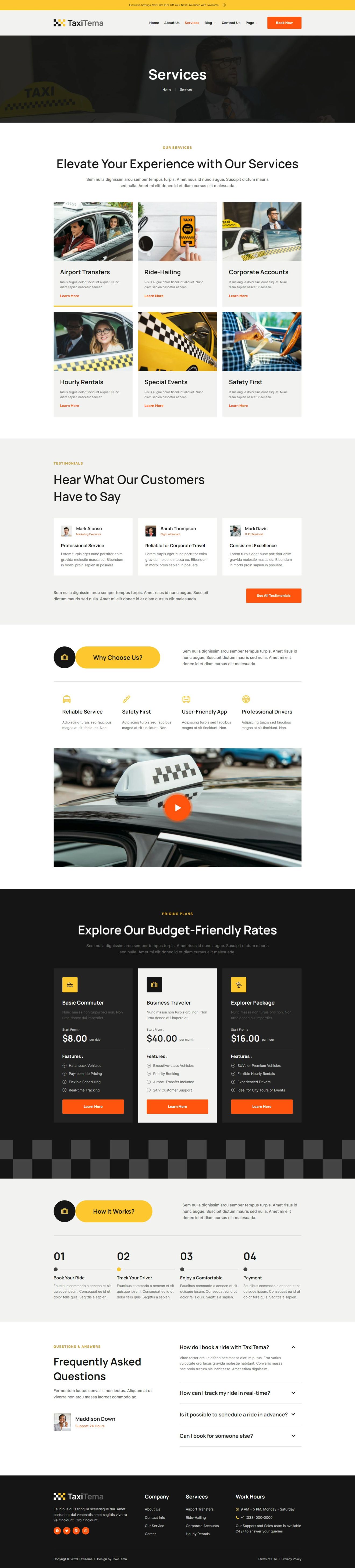 Download Taxitema - Taxi Drivers Business Template Kit