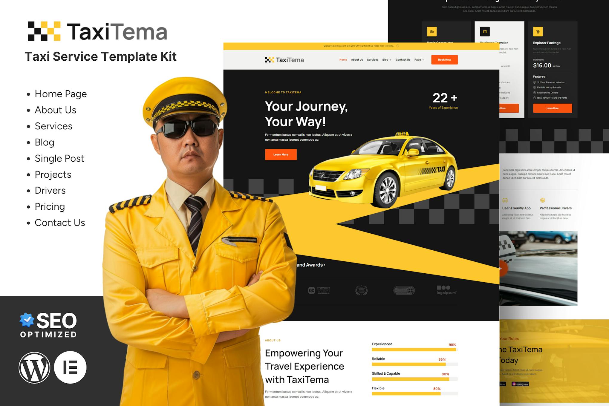 Download Taxitema - Taxi Drivers Business Template Kit