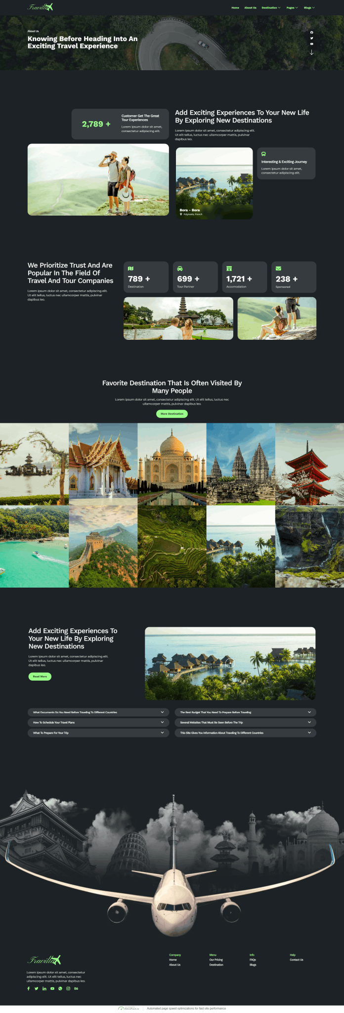 Download Travilla - Travel & Accommodation Elementor Template Kit